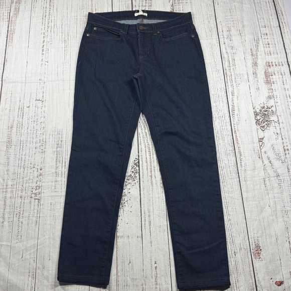 EILEEN FISHER PETITE SIZE 8  JEANS SKINNY DARK WASH STRETCH DENIM ORGANIC COTTON - Picture 1 of 15